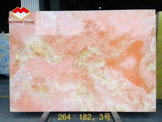 ব্যাকলিট গোলাপী অনিক্স পোরসেলান টাইল জ্যামিতিক নকশা হালকা গোলাপী গোলাপী টেবিল স্ল্যাব দাম পাইকারি স্বচ্ছ গোলাপী অনিক্স সিঁড়ি