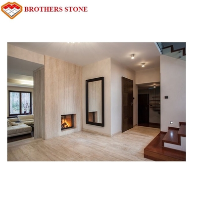 অভ্যন্তরীণ সজ্জা ট্র্যাভার্টাইন টাইলস বেইজ ট্র্যাভার্টাইন হালকা মরিচা ট্র্যাভার্টাইন