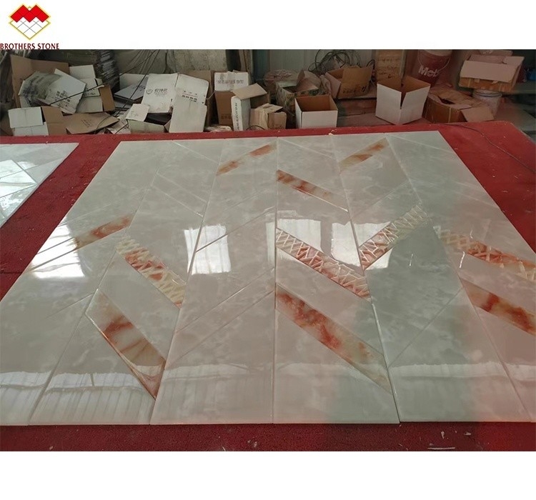 দরজা ফ্রেম এবং আচ্ছাদনের জন্য স্ট্যান্ডার্ড বা কাস্টমাইজড আকারের পোলিশ ওনিক্স মার্বেল স্ল্যাব