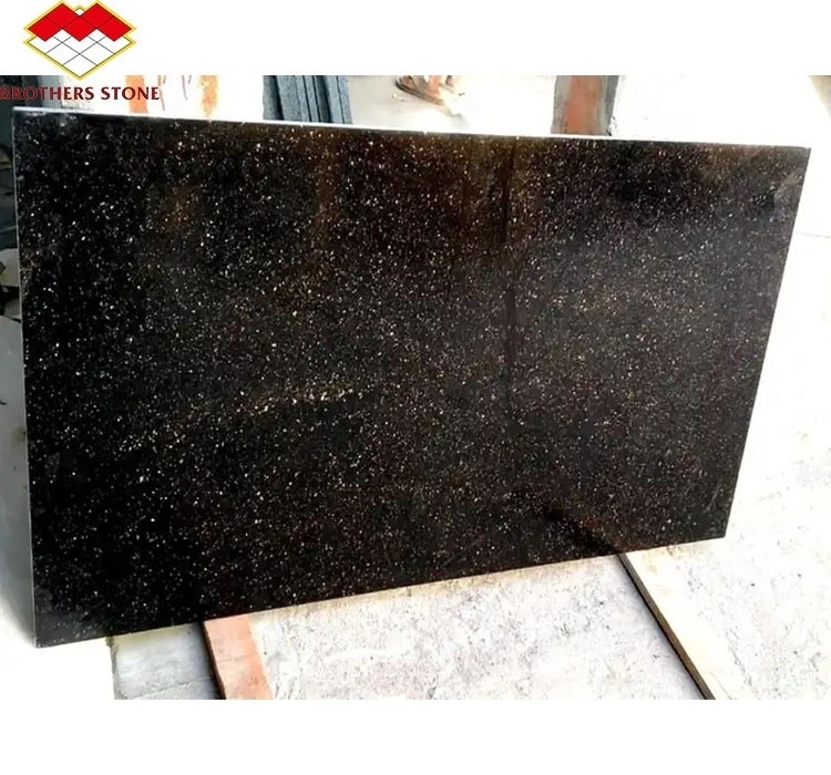 হোটেল রান্নাঘর কাউন্টারটপ এবং সিঁড়ি কাটিয়া আকার ভারতীয় ব্ল্যাক স্টার গ্যালাক্সি গ্রানাইট স্ল্যাব