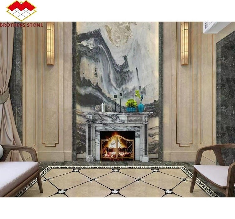 ইন্ডোর সুগন্ধি তুষার প্লাম ফায়ারপ্লেস ইয়র্ক হোমস জন্য আর্কযুক্ত ফরাসি শৈলী পাথর মধ্যে ঘিরে